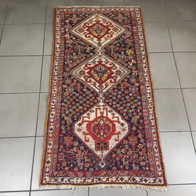 Kaskay Afshary Geometric Medallions Runner For Sale - Image 3 of 9
