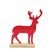 Contemporary Metal Deer Silhouette with Wood Base (Set of 2) For Sale - Image 3 of 3