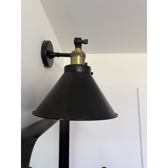 2020s Innovations Lighting Industrial Two-Light Adjustable Wall Sconce in Black & Antique Brass For Sale - Image 5 of 7