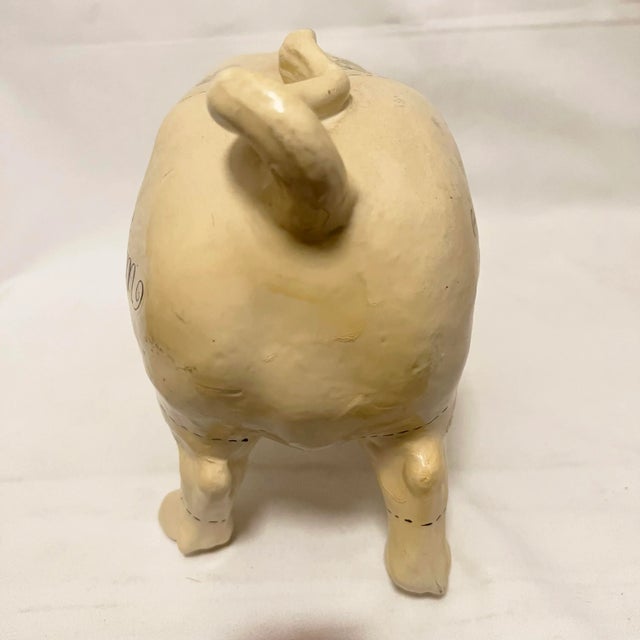 Off-white Vintage Ceramic Piggy Bank For Sale - Image 8 of 11