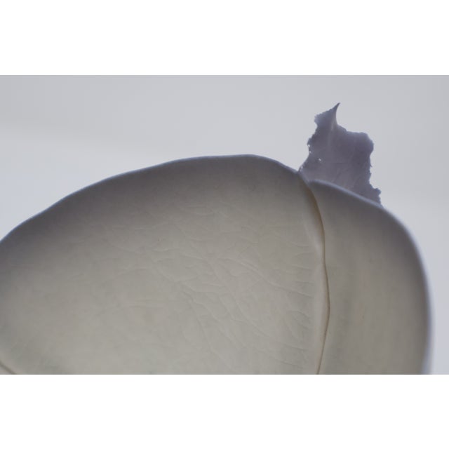 Joann Spamer Signed Porcelain Winged Sculptural Vessel With Artist Note, 1986 For Sale - Image 11 of 18