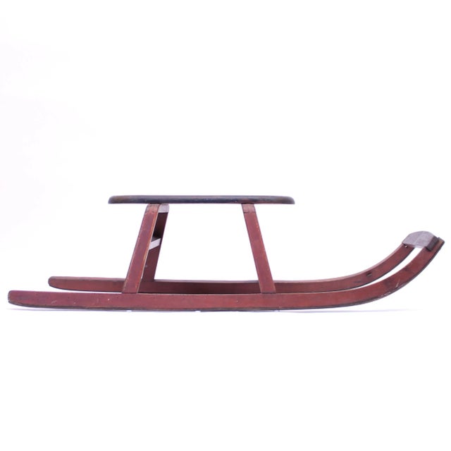 Vintage Wooden Sled, 1940s For Sale - Image 6 of 17