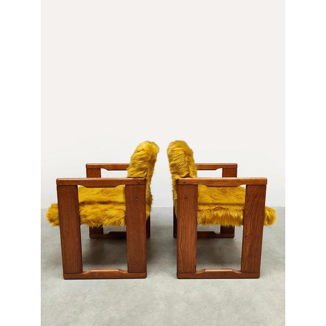 1970s Vintage Italian Fluffy Dining Chair by Tobia & Afra Scarpa for B&B Italia, 1970s For Sale - Image 5 of 7