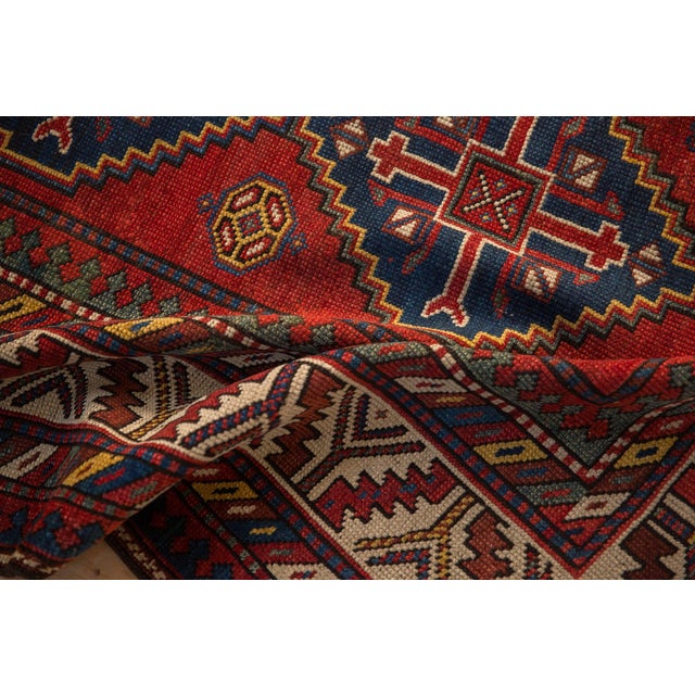 Textile Antique Kazak Rug Runner - 3'11" x 7'9" For Sale - Image 7 of 11