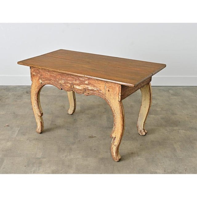 Wood Norwegian 18th Century Rococo Painted Table For Sale - Image 7 of 11