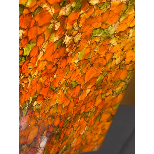 Orange Art Glass Ceiling Lamp from Peill Putzler, Germany, 1960s For Sale - Image 8 of 18