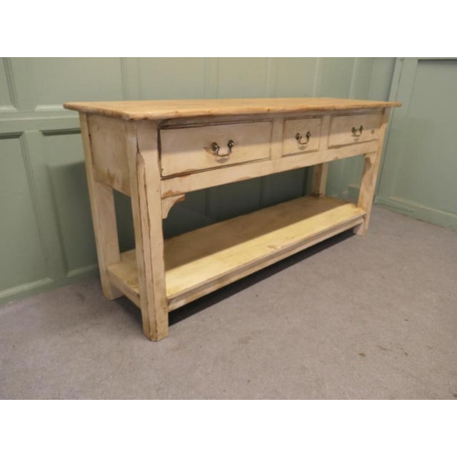 Rustic 20th Century Rustic Painted Pine Pot Board Dresser, 1970s For Sale - Image 3 of 8