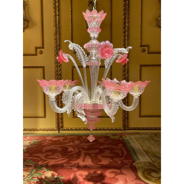 20th Century Mouth Blown Murano Chandelier, Italy For Sale - Image 3 of 18