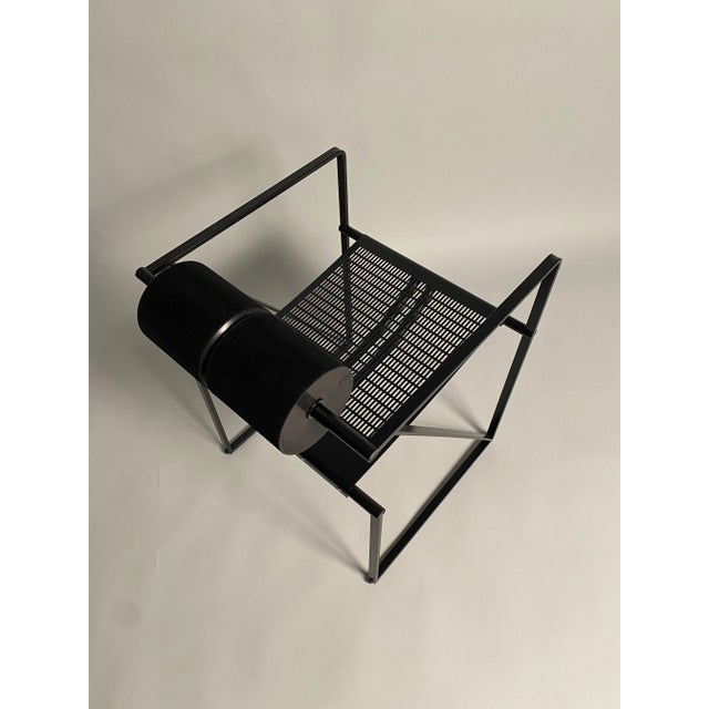 Second Black Metal Chair Aka Mod. 602 attributed to Mario Botta, 1982 For Sale - Image 6 of 10