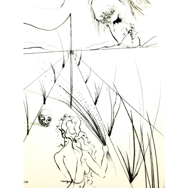 Wood Salvador Dali - Venus in Furs - Original Stamp-Signed Etching 1968 For Sale - Image 7 of 8