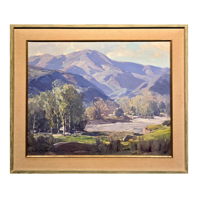 Hanson Duvall Puthuff –Southern California Arroyo Landscape-Original 1930s Oil Painting For Sale