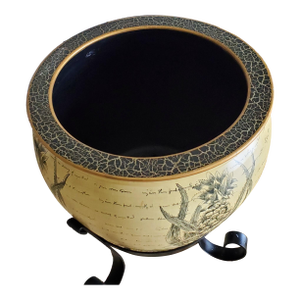 22" Wide Oriental Accent, Inc. Pineapple Fishbowl Planter Jardiniere