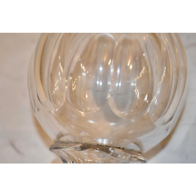 Metal English Cut Crystal Newel Post on a Cast Bronze Base, Circa 1900 For Sale - Image 7 of 7