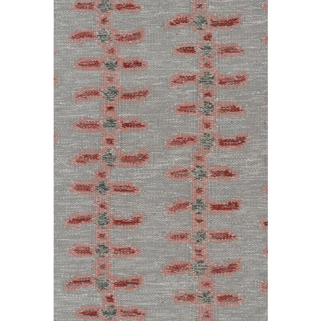 Scandinavian Style Kilim Rug in Gray, Red & Pink by Rug & Kilim 12x18 For Sale In New York - Image 6 of 7