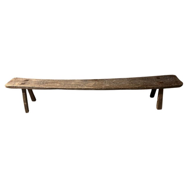 Wabi Sabi teak bench celebrating the cracks and crevices and all the other marks that time and loving use have left...