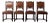 Early 20th Century Antique Henry II Renaissance Style Brown Leather and Wood Chairs - Set of 4 For Sale