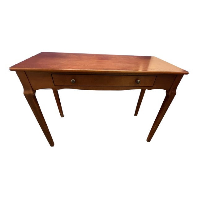 Vintage Solid Wood Writing Desk , Console or Side Table For Sale