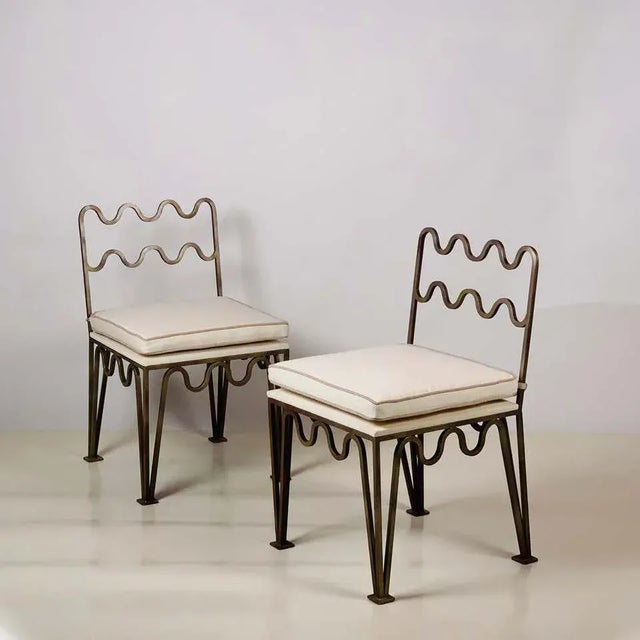 DESIGN FRERES 'Méandre' Side Chairs by Design Frères - a Pair For Sale - Image 4 of 8