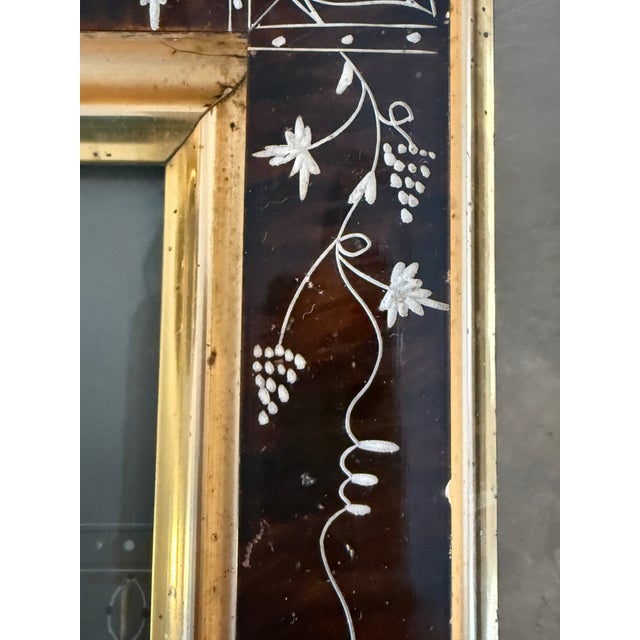 Antique Picture Frames With Original Patent Label, Gold Ornamented Bevel - Pair For Sale - Image 10 of 12