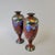 Japanese Pair of Japanese Ginbari Cloisonné Vases With Wisteria & Floral Motifs For Sale - Image 3 of 10