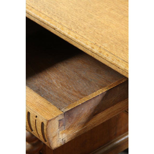 Mid-Century Danish Hand-Crafted Sculptural Oak Desk, 1960s For Sale - Image 14 of 18