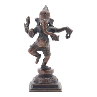 Indian Cast Bronze Statue of a Standing Ganesha, C. 1800's For Sale