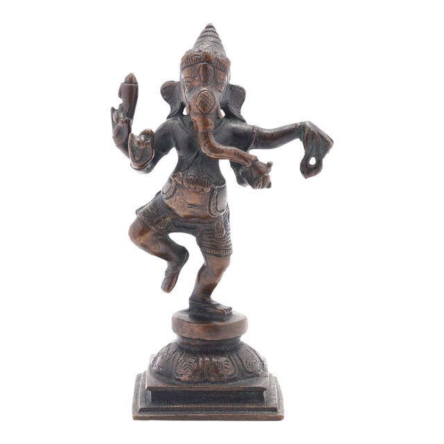 Indian Cast Bronze Statue of a Standing Ganesha, C. 1800's For Sale