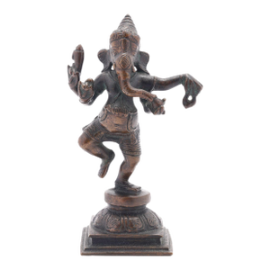 Indian Cast Bronze Statue of a Standing Ganesha, C. 1800's