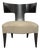 1980s Donghia Klismos Slipper Chair in Mahogany-Finished Maple and Leather For Sale
