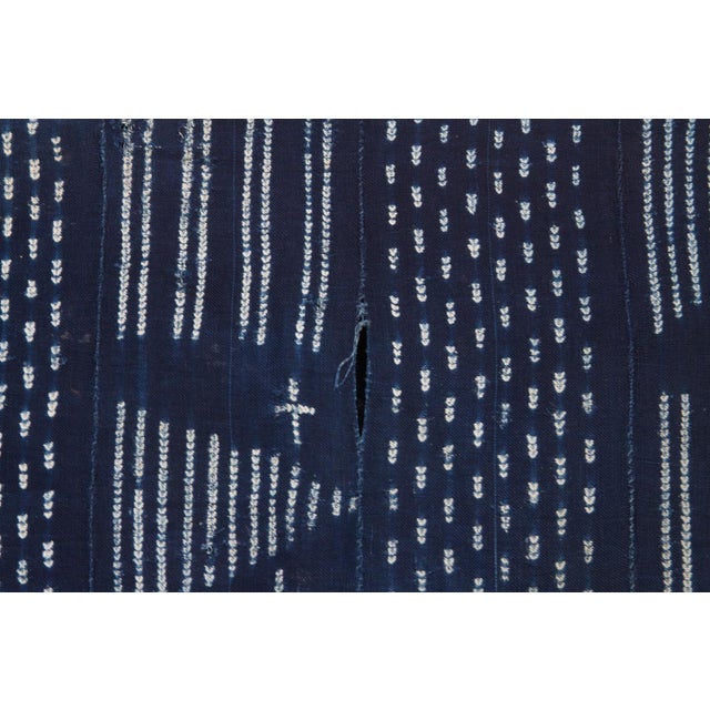 African Dogon African Celestial Geometry Indigo Throw For Sale - Image 3 of 6