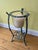 Large Antique Indoor/Outdoor Candleholder in Cast Iron and Glass For Sale - Image 5 of 6