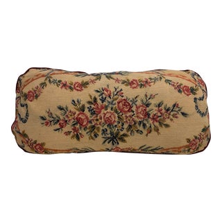 Mid 20th Century Traditional Needlepoint Throw Pillow For Sale