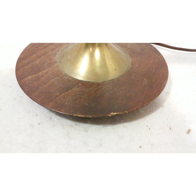 1950s Mid Century Modern Sculptural Walnut Table Lamp For Sale - Image 4 of 4