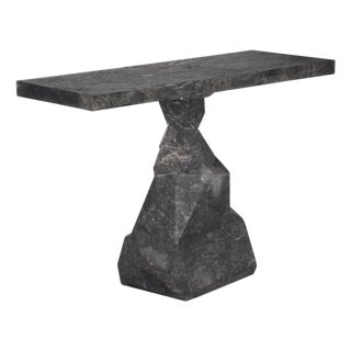 Tilden Console, Black Marble For Sale
