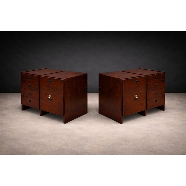 Wood Geraldo De Barros Brazilian Modern Office Cabinet in Rosewood, Hobjeto, 1970s(Sold Individually) For Sale - Image 7 of 15