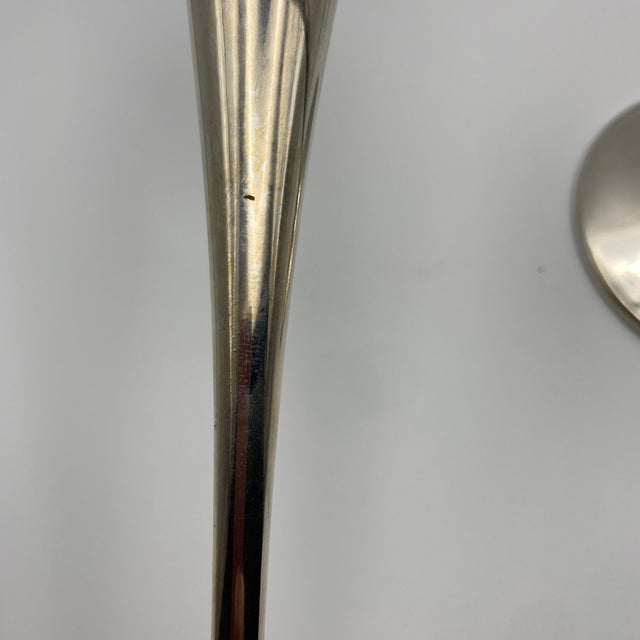 Mid Century Modern Silver-Plated Jens Quistgaard for Dansk Tulip Taper Candlesticks-a Pair For Sale - Image 10 of 10