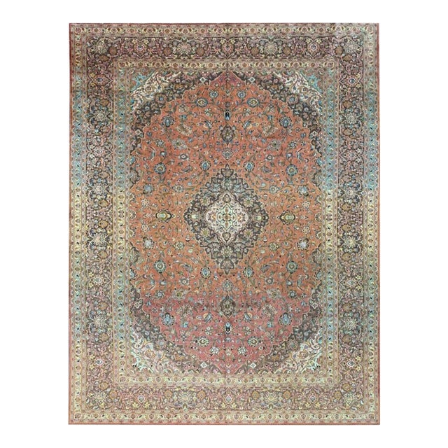 10x13 1960s Persian Kashan Area Rug - 107634 For Sale
