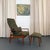This is a Danish Modern, high-back, reclining lounge chair and ottoman set designed by Søren Ladefoge for Slagelse...