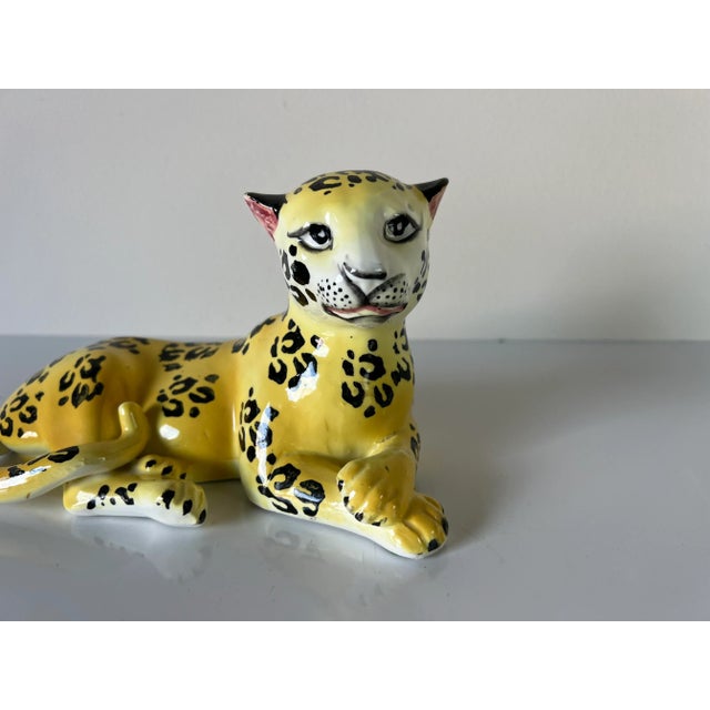 Vintage Ceramic Cheetah Figurines - a Pair For Sale - Image 9 of 13
