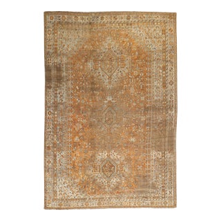 Zabihi Collection Worn Persian Tribal Shiraz Rug For Sale