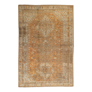 Zabihi Collection Worn Persian Tribal Shiraz Rug