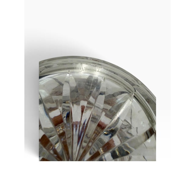 Vintage Signed Waterford Crystal Spirit Decanter With Faceted Ball Stopper For Sale In West Palm - Image 6 of 6