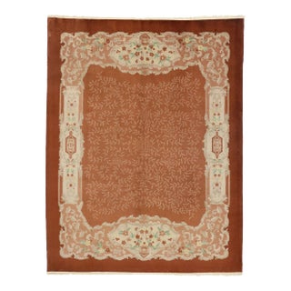 Antique Chinese Art Deco Rug - 09'01 X 11'09 For Sale