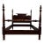 Antique Full Size American Empire Mahogany Four Poster Bed For Sale