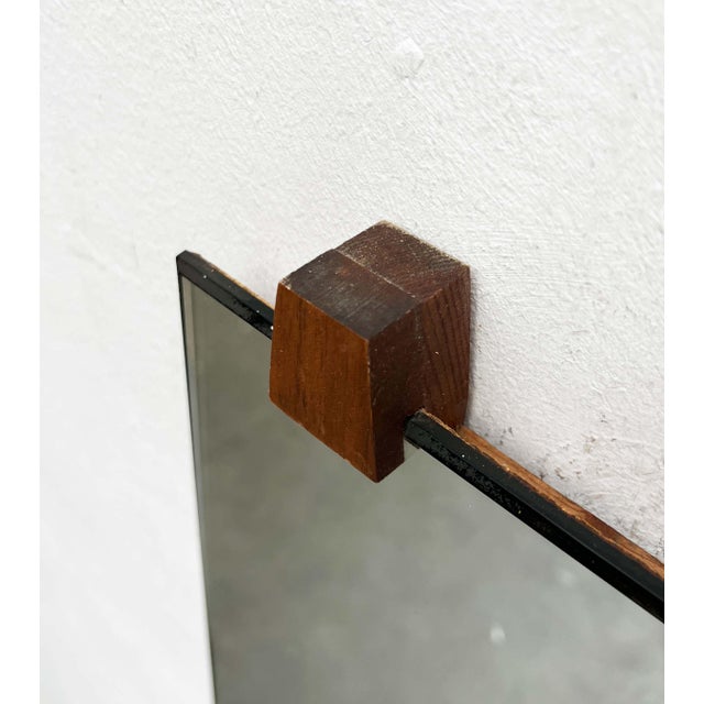 Mid-Century Modern German Teak Wall Mirror, 1960s For Sale - Image 9 of 18