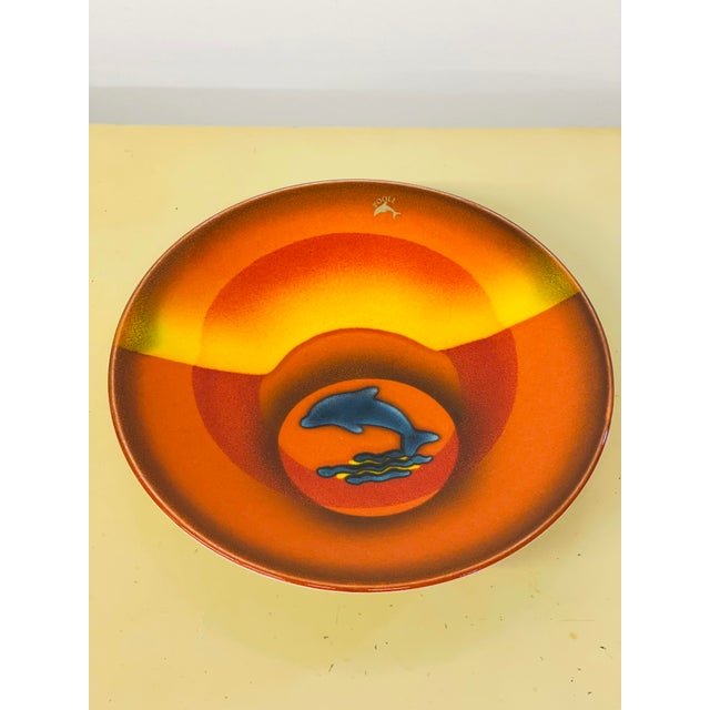 Ceramic Vintage Limited Edition Hand Painted Poole Pottery of England Collector’s Plate For Sale - Image 7 of 10