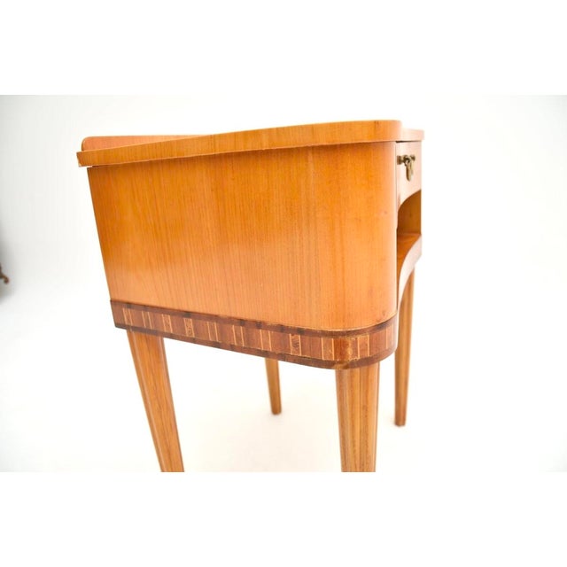 Vintage Swedish Elm Bedside Tables, 1950s, Set of 2 For Sale - Image 9 of 11