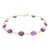 French Stackable 17 Ct Amethyst Chain Bracelet in 18k Yellow Gold For Sale