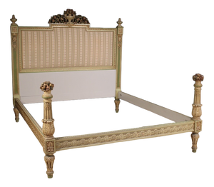 Italian Louis XVI Style Lacquered Double Bed, 1950