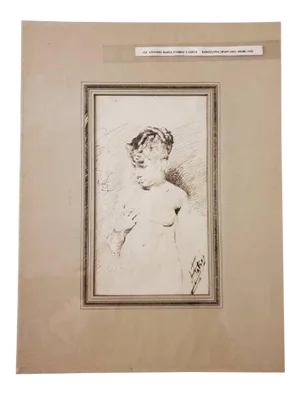 Italian School Antonio Maria Fabres Y Costa Drawing on Paper